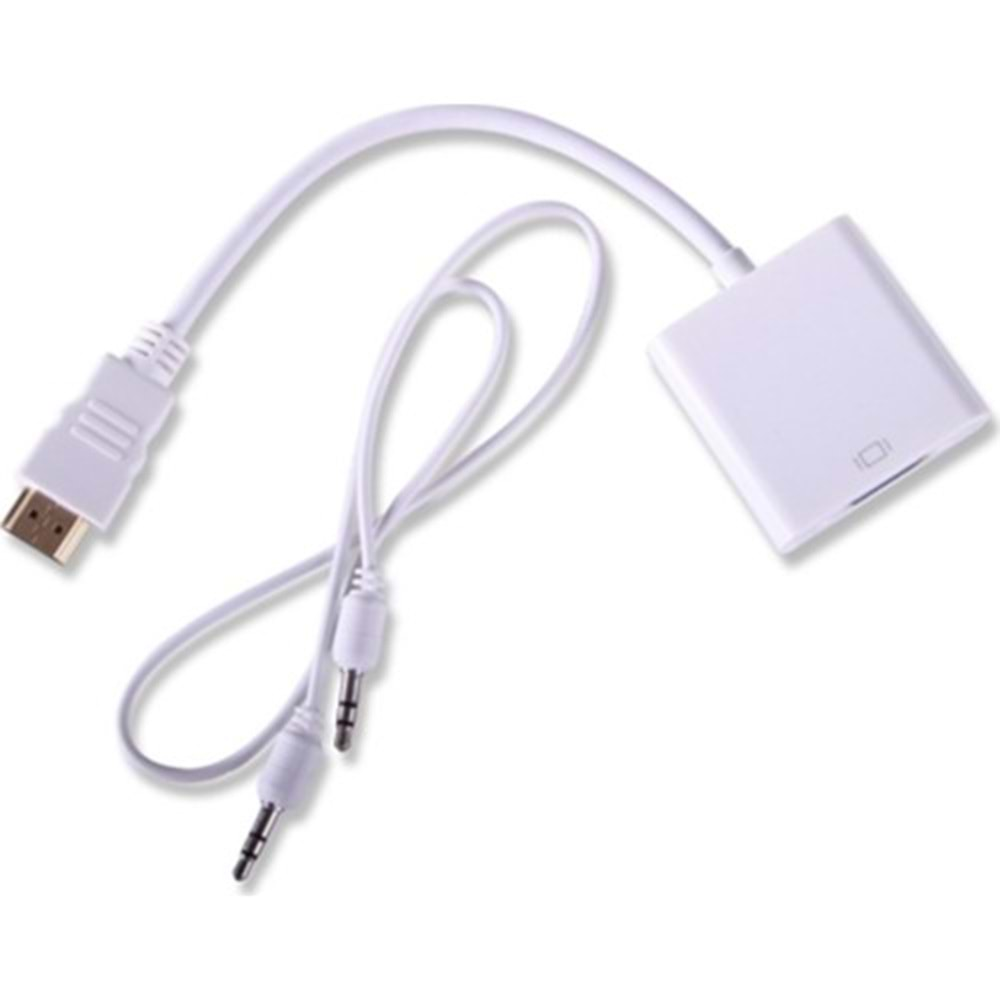 HDMI TO VGA ÇEVİRİCİ STEREO KABLOLU GOLDEEX 3009