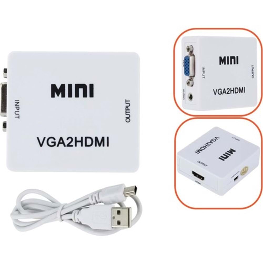 VGA TO HDMI ÇEVİRİCİ GOLDEEX