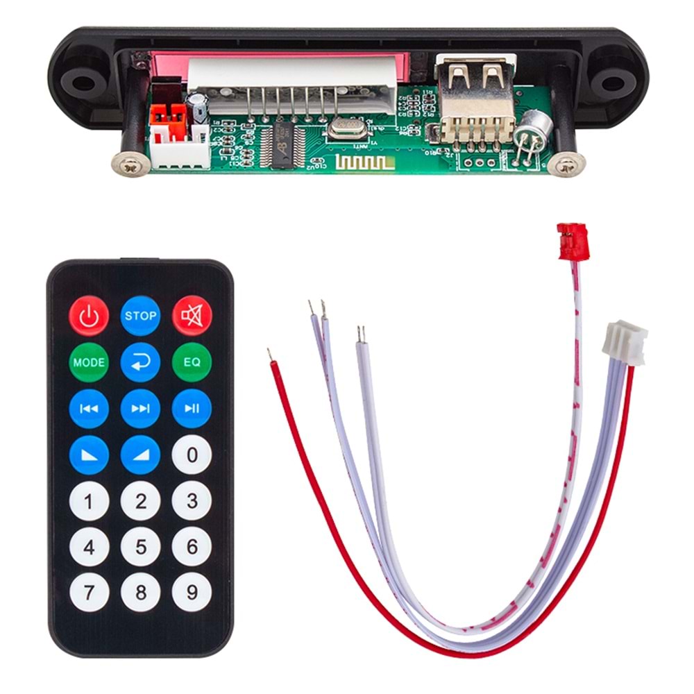 OTO TEYP USB/SD/MIC/BLUETOOTH KUMANDALI MİKROFONLU OTO TEYP ÇEVİRİCİ DİJİTAL PLAYER BOARD M515